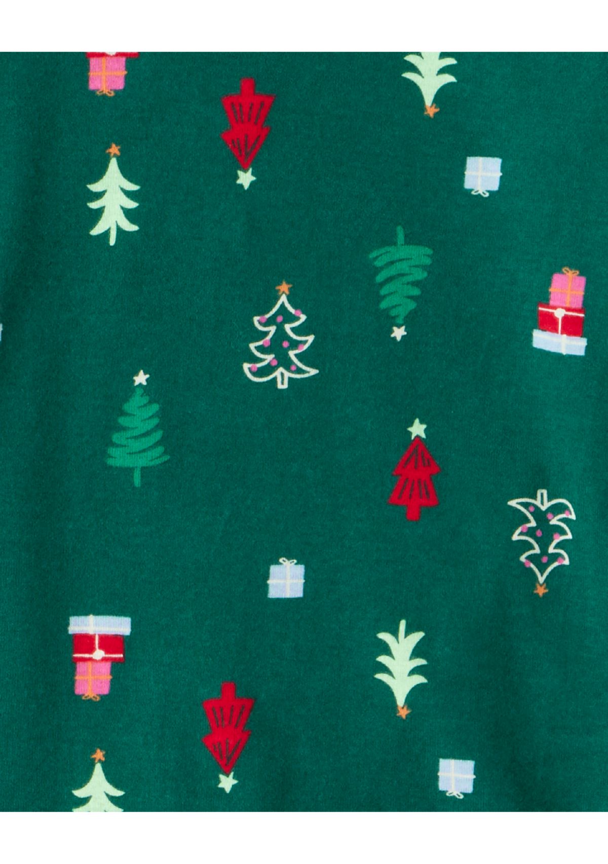 Toddler Boys Christmas Tree Print 100% Cotton Long-Sleeve Snug Fit 2-Piece Pajamas
