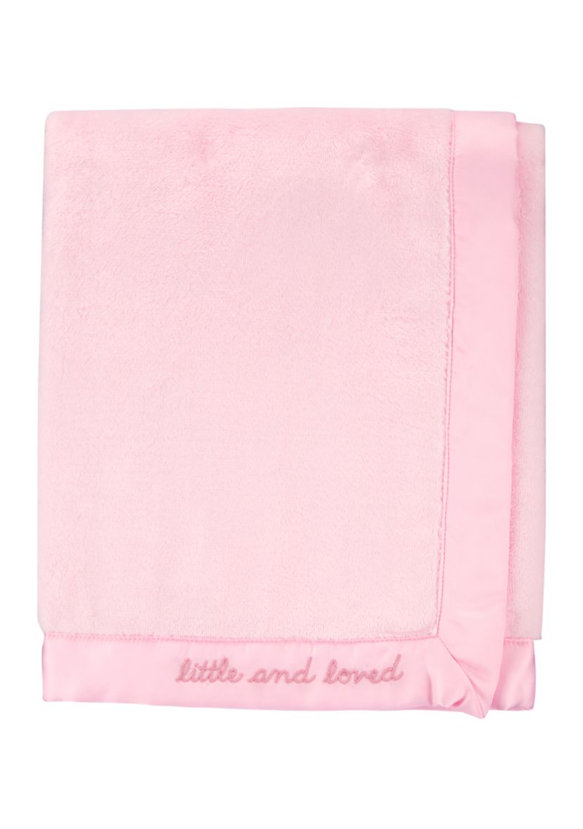 Baby Girls Little And Loved Fuzzy Gift Blanket