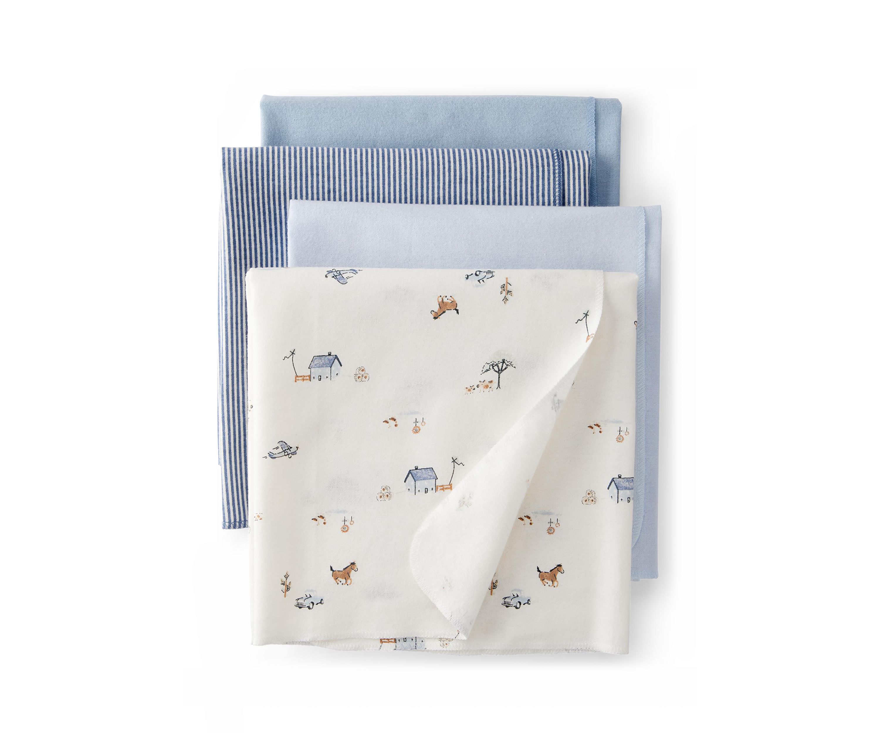 Baby Boys Blankets - 4 Pack