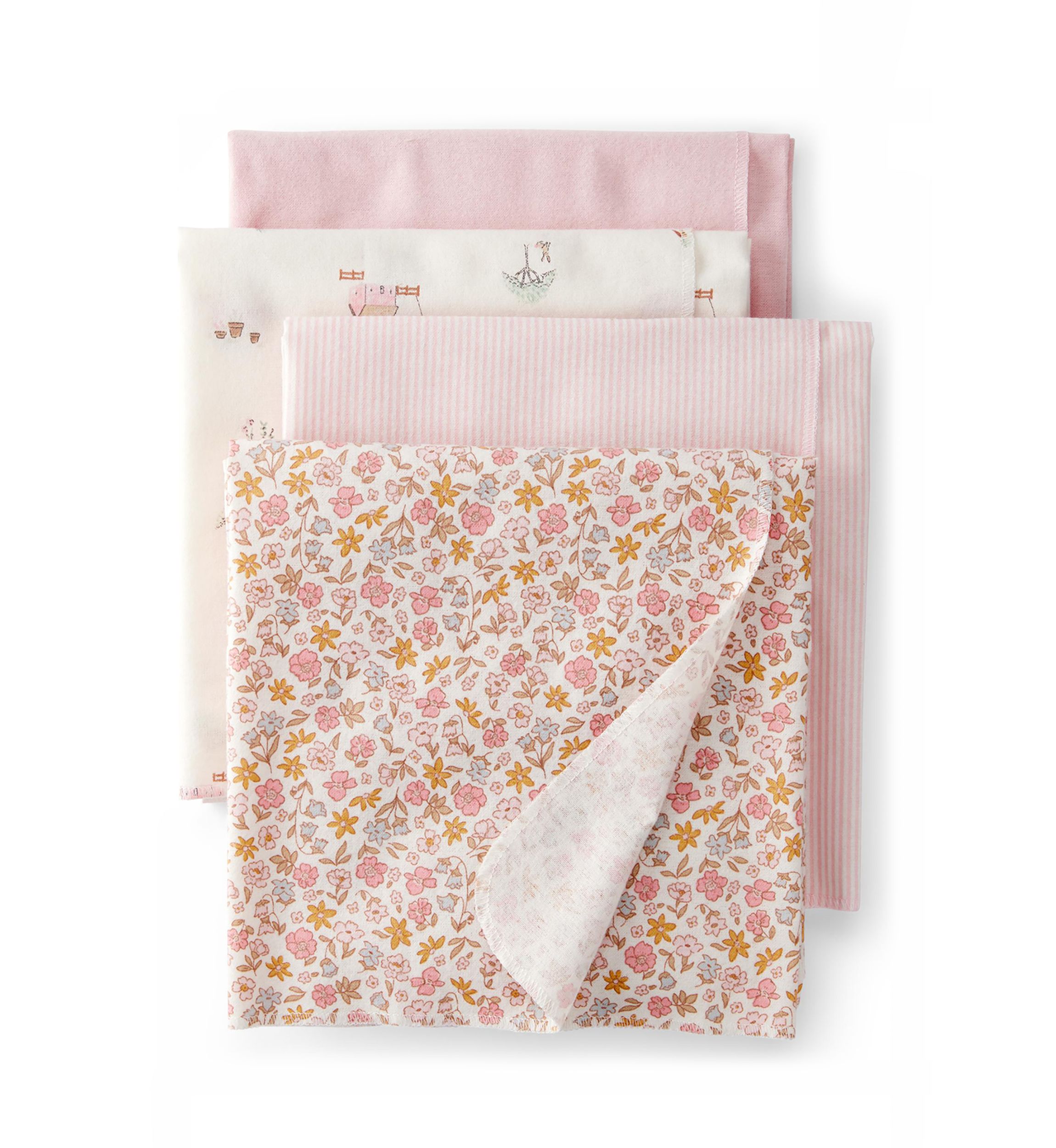 Baby Girls Blankets - 4 Pack