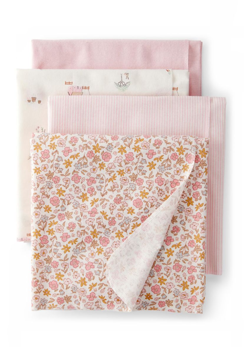 Baby Girls Blankets - 4 Pack