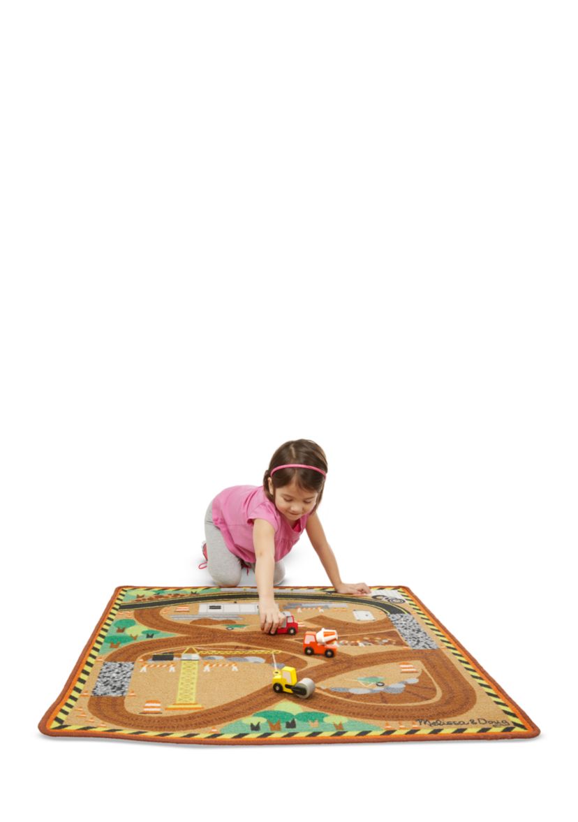 Round the Site Construction Truck Rug