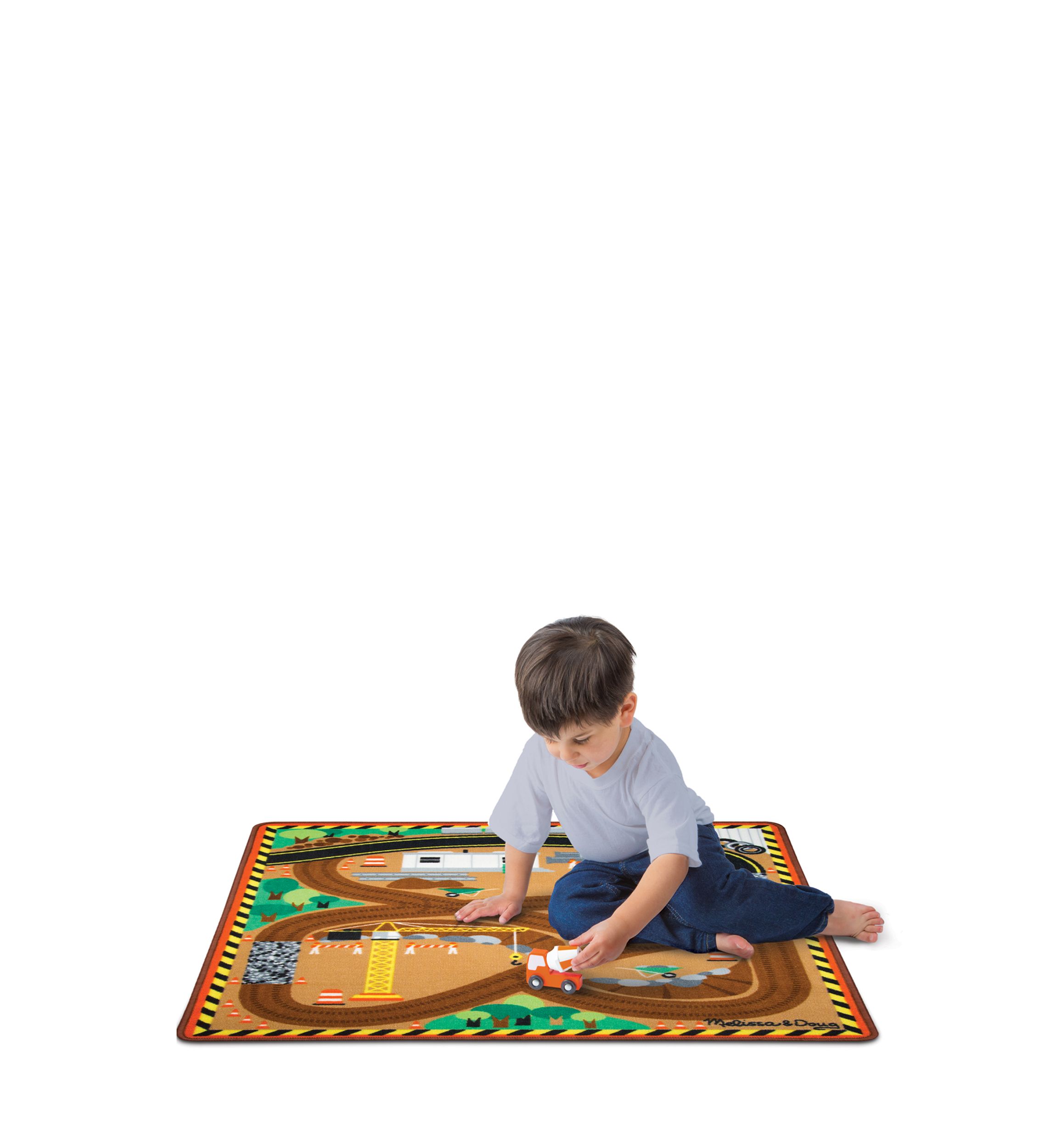 Round the Site Construction Truck Rug