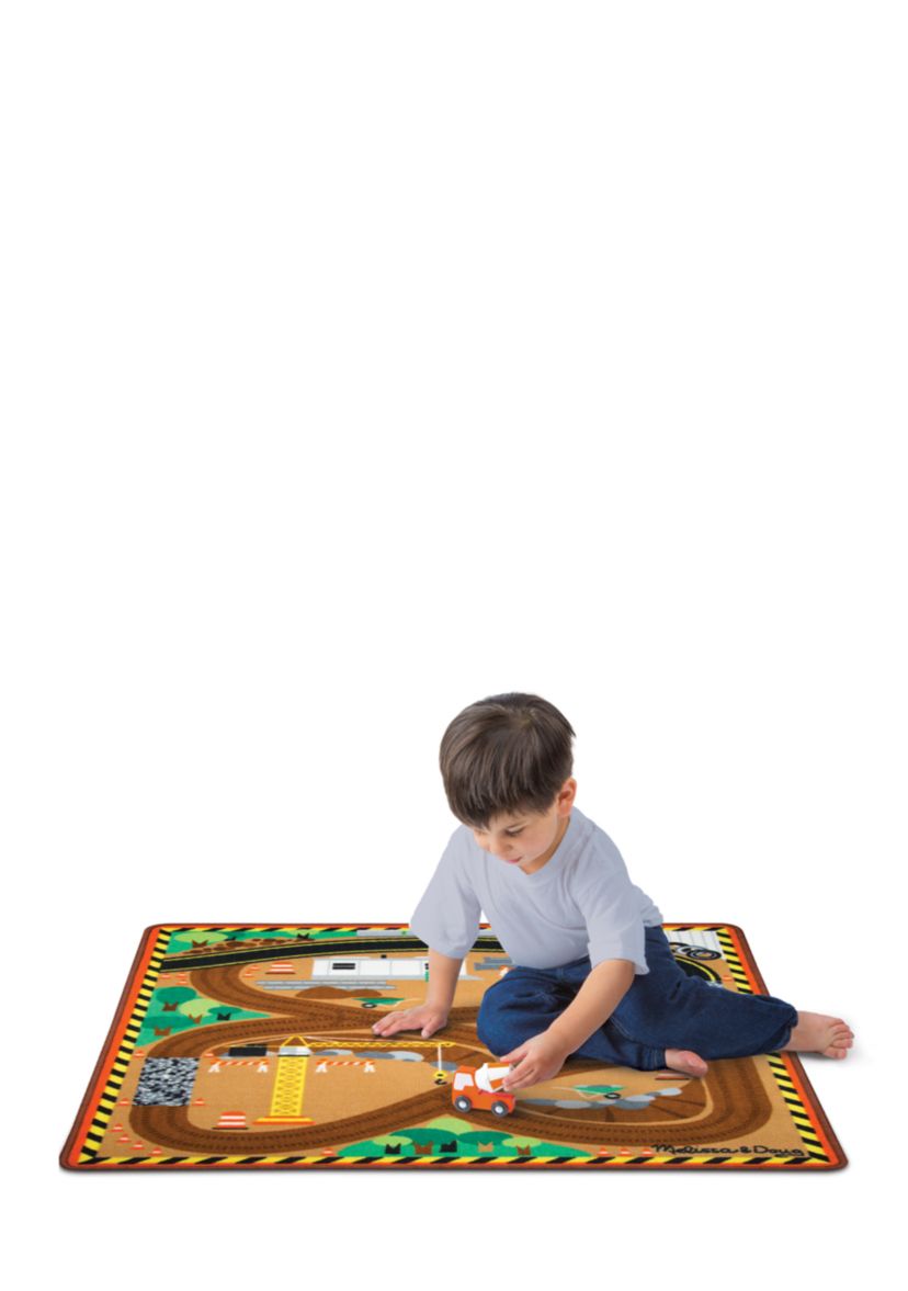 Round the Site Construction Truck Rug