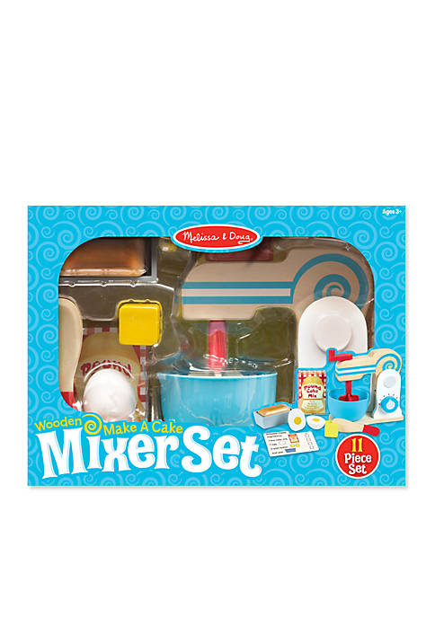 Wooden Make-A-Cake Mixer Set