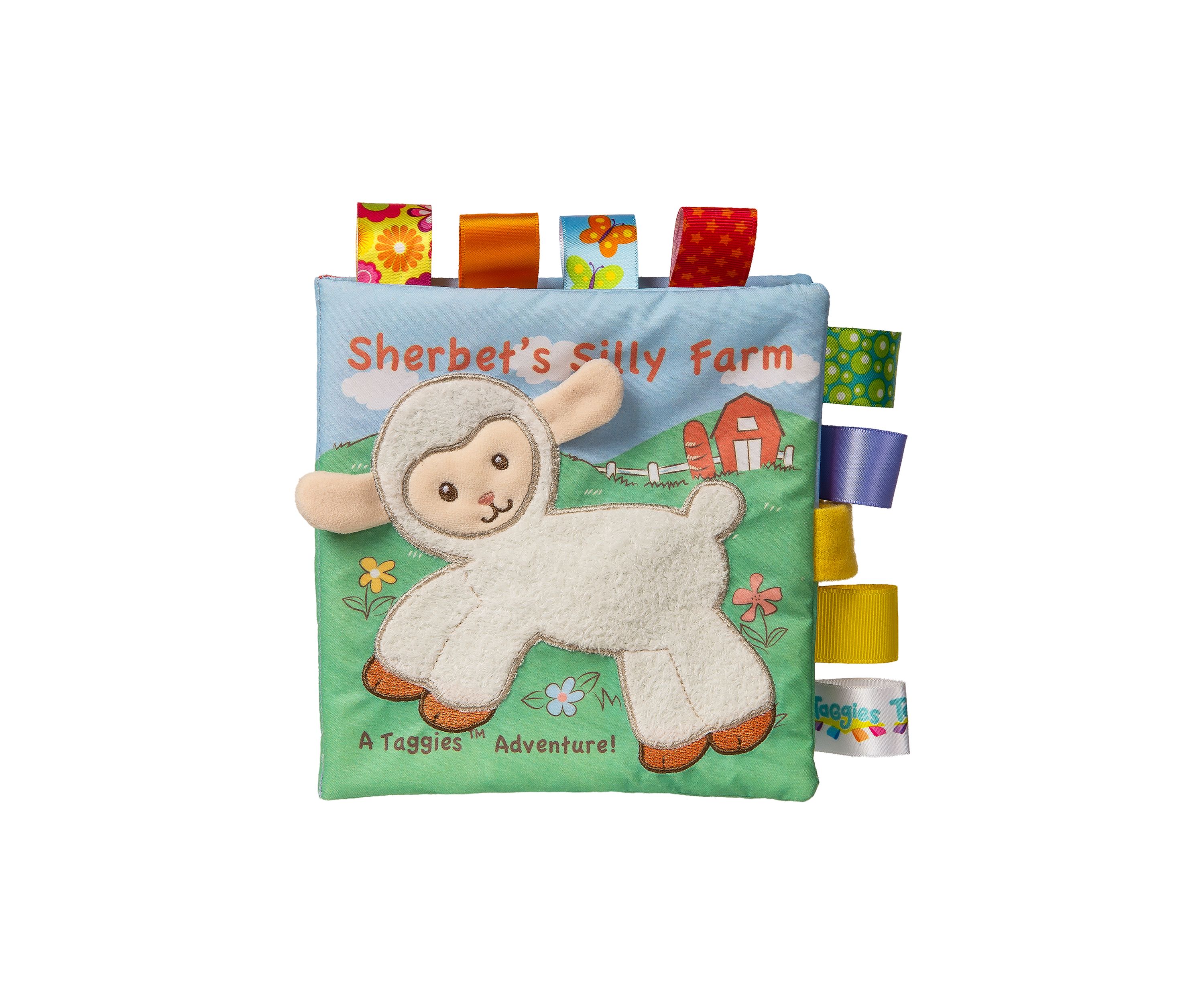 Taggies Sherbet Lamb Silly Farm Soft Storybook Toy