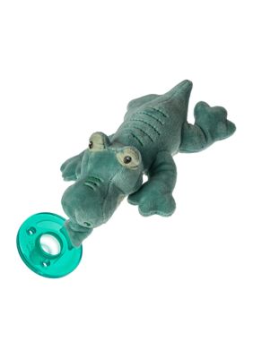 Mary Meyer Kids Alligator WubbaNub Pacifier Toy, Green