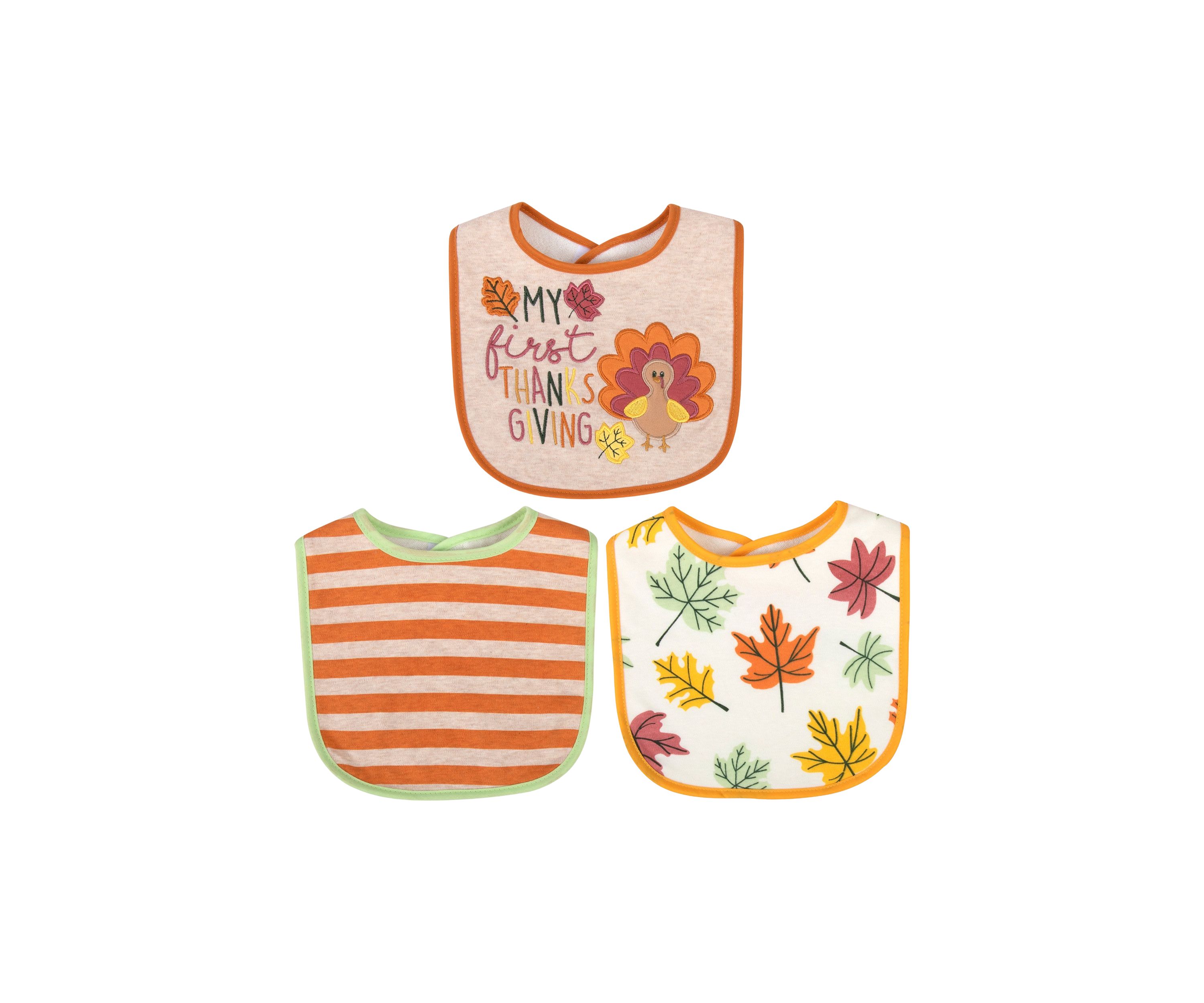 Baby First Thanksgiving Bibs - Set of 3