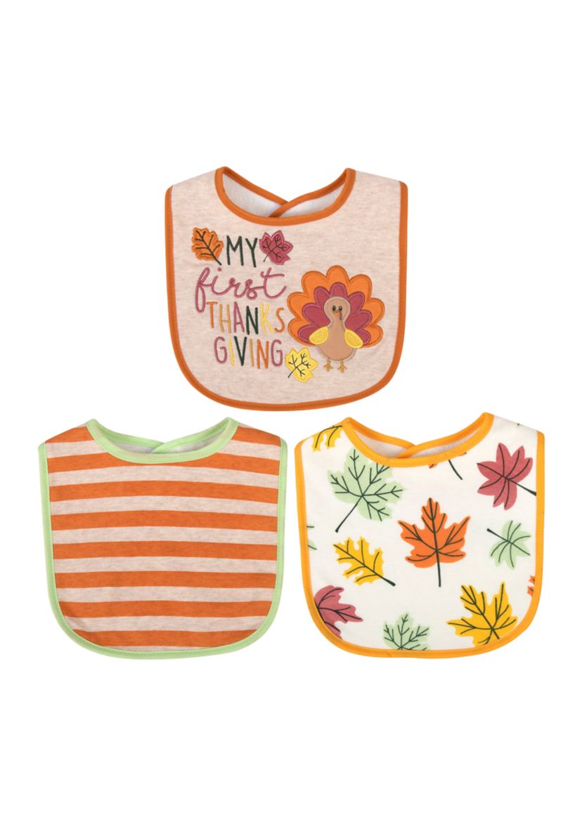 Baby First Thanksgiving Bibs - Set of 3
