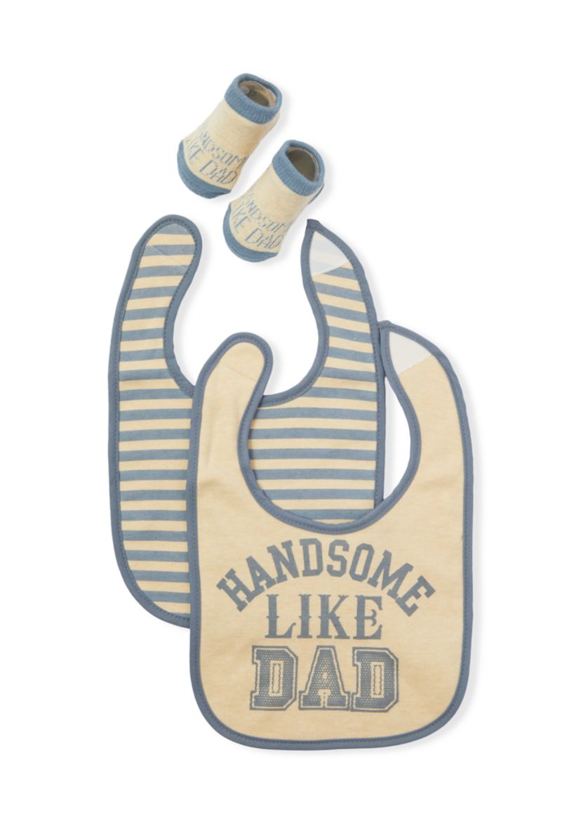 Baby Boys 3-Piece Bibs and Socks Set