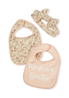 Baby Essentials Kids Baby 2 Bibs and Headband Set