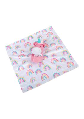 Baby Girls Unicorn Rainbow Lovey Security Blanket