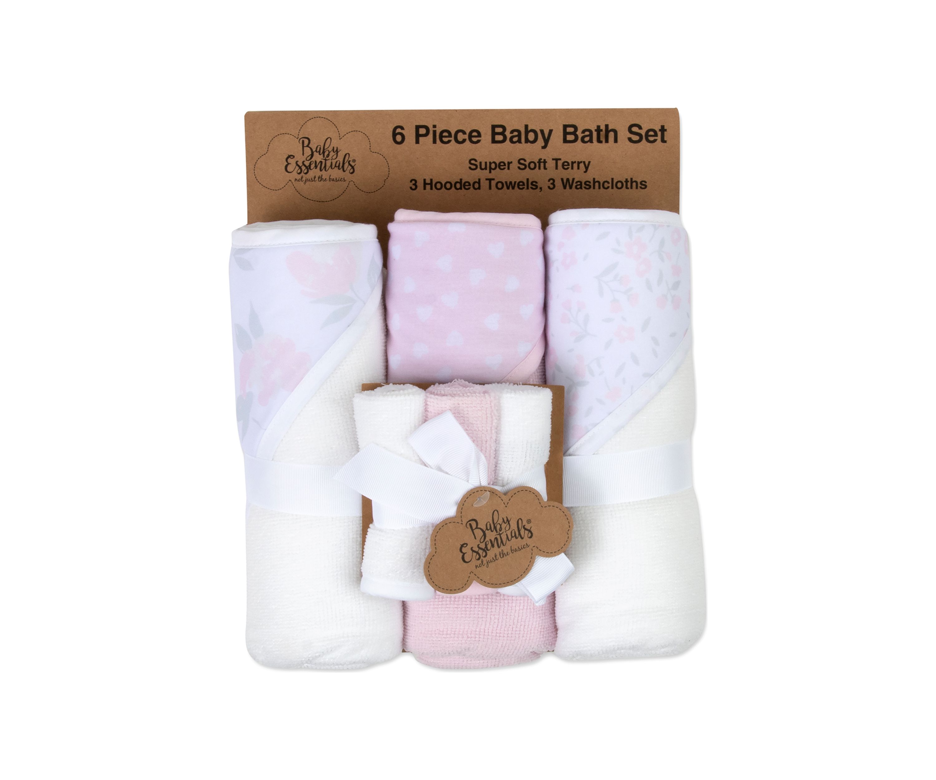 Baby Pink 6 Piece Bath Set