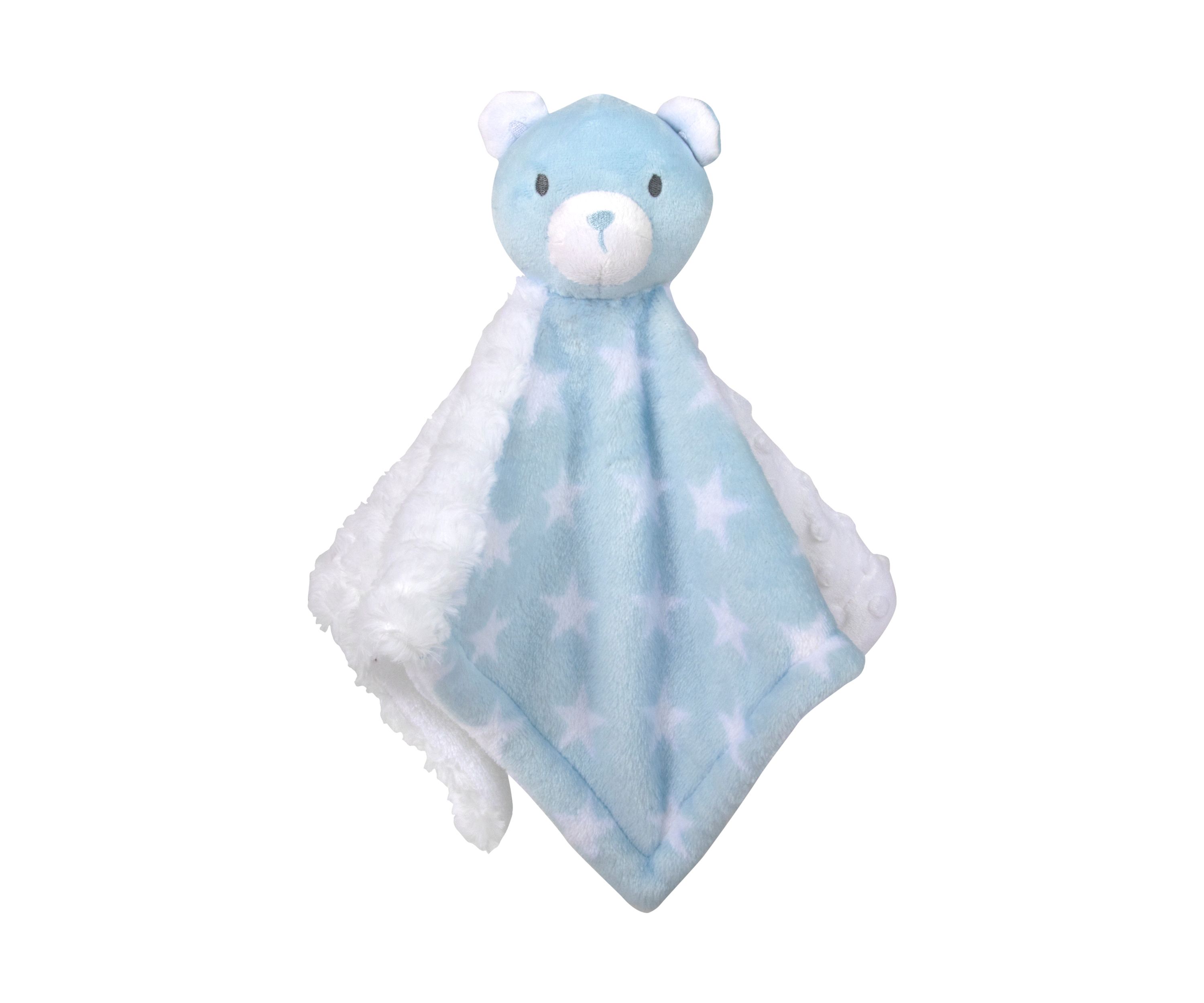 Baby Boys Blue Star Blanket with Bear