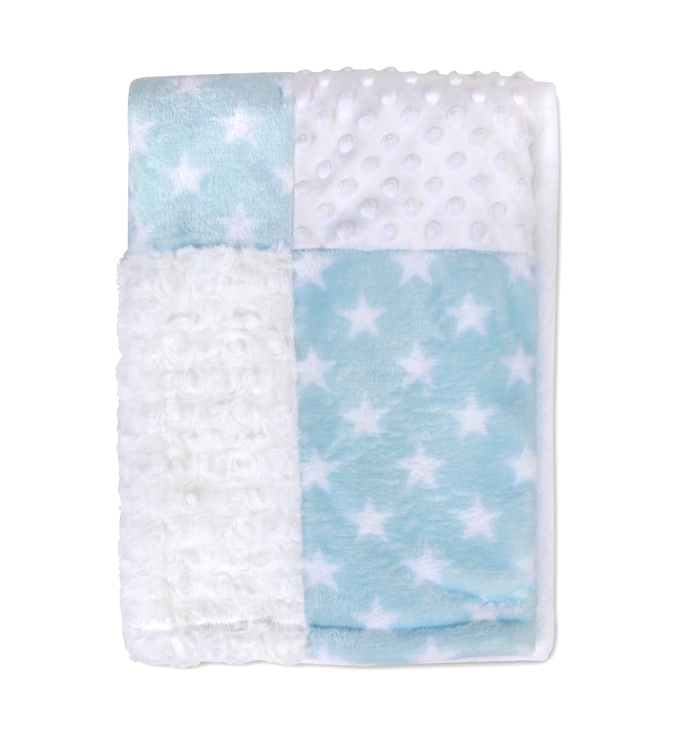 Baby Boys Blue Star Blanket with Bear