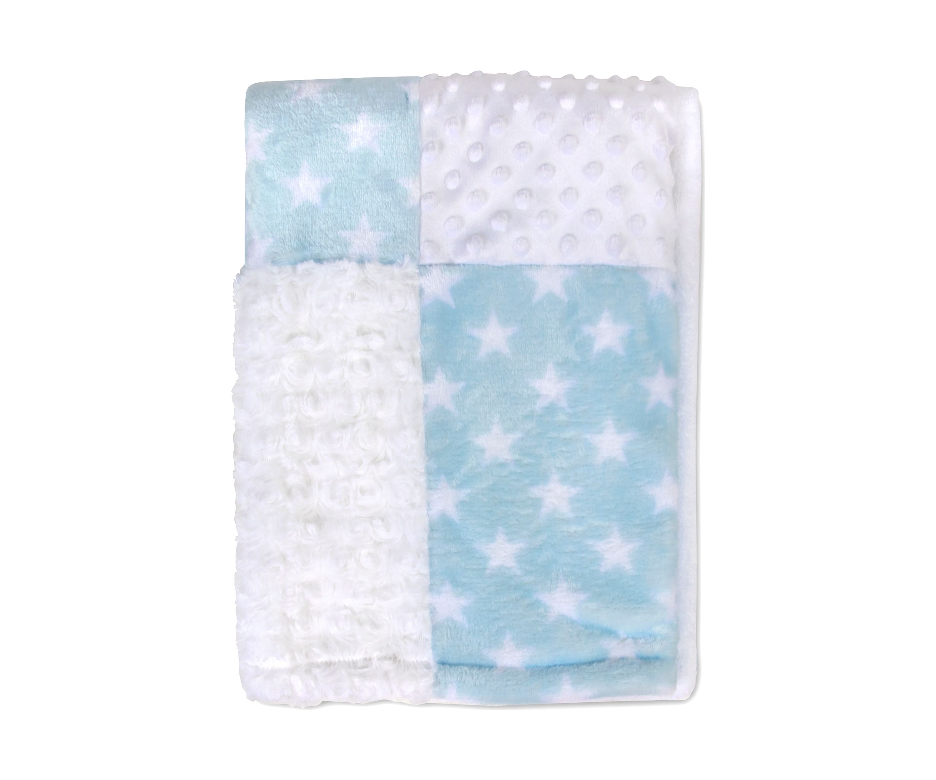 Baby Boys Blue Star Blanket with Bear