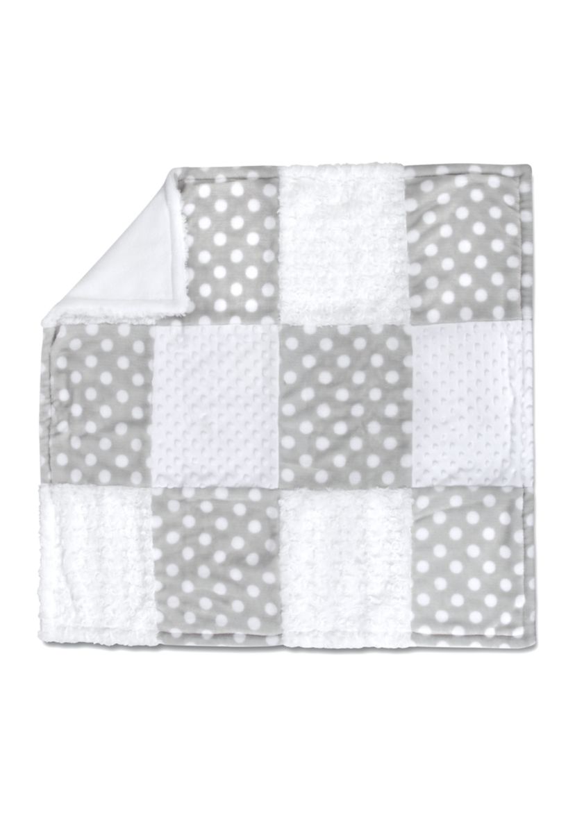 Baby Polka Dot Blanket with Elephant 