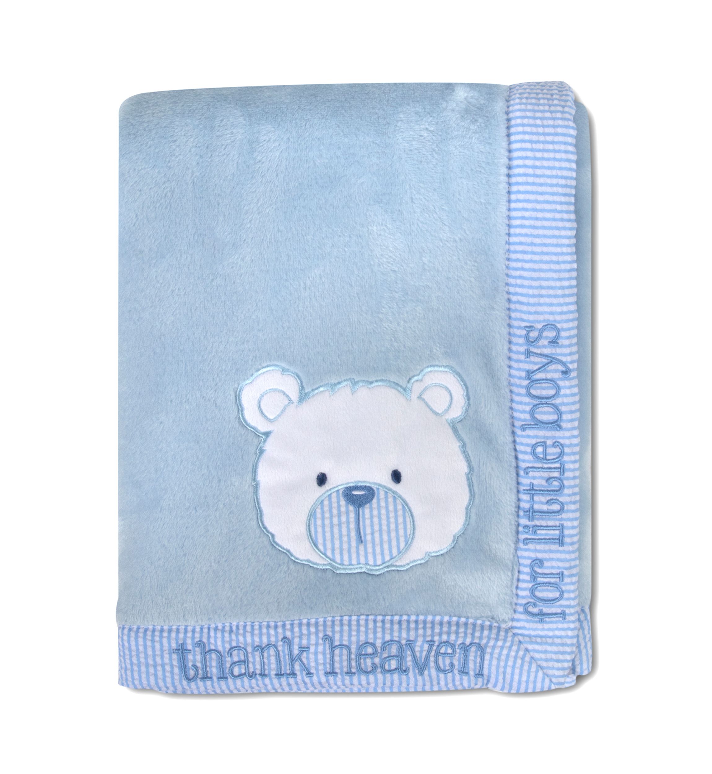 Baby Boys Thank Heaven Blanket and Plaque