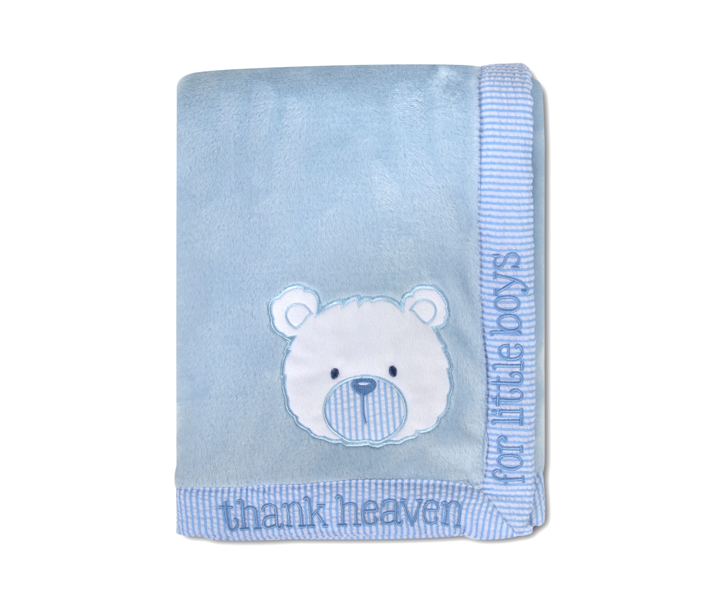 Baby Boys Thank Heaven Blanket and Plaque