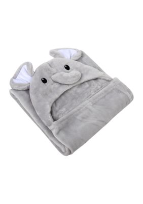 Baby Elephant Plush Hooded Blanket