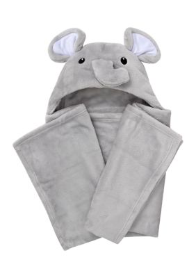 Baby Elephant Plush Hooded Blanket