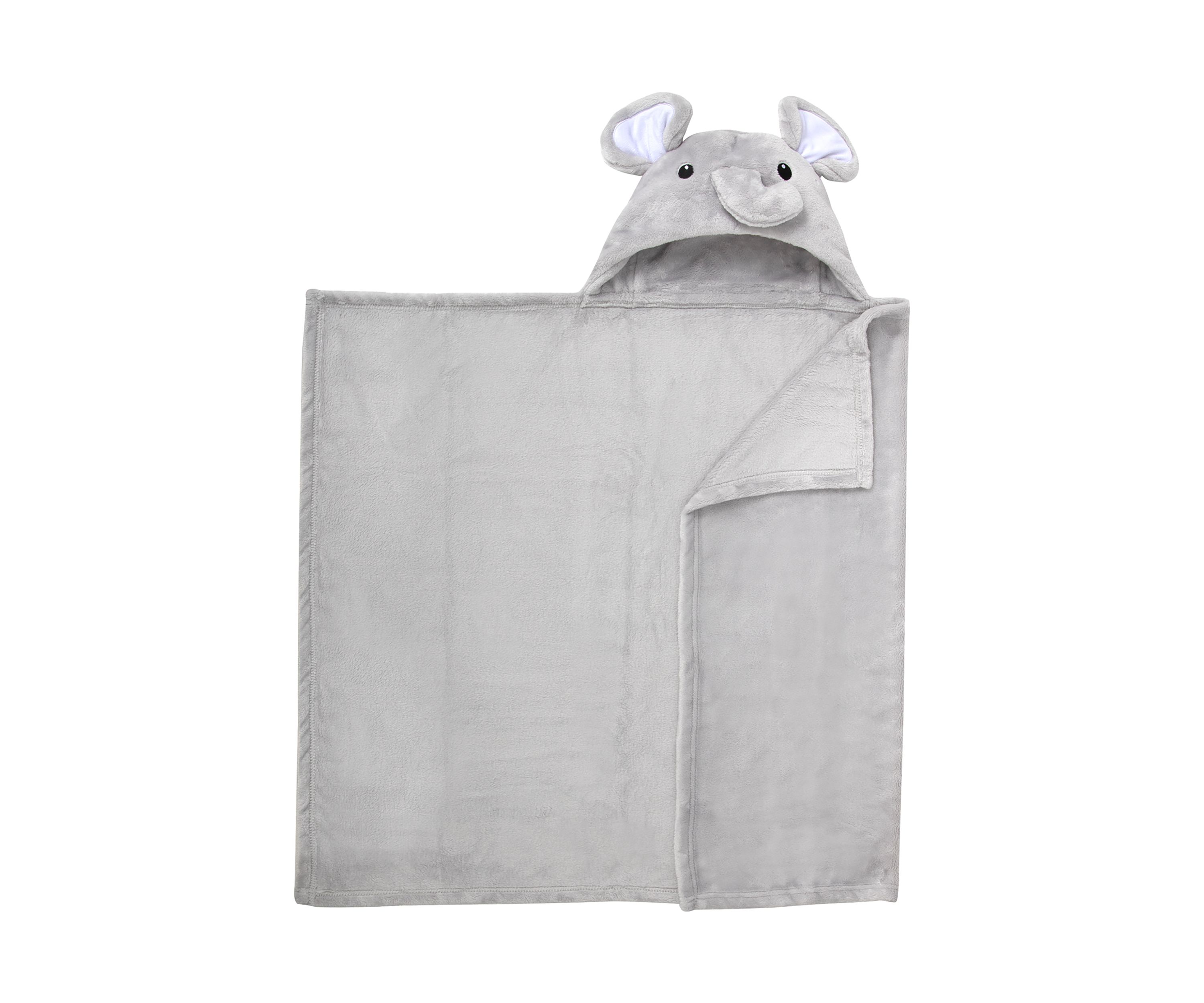 Baby Elephant Plush Hooded Blanket