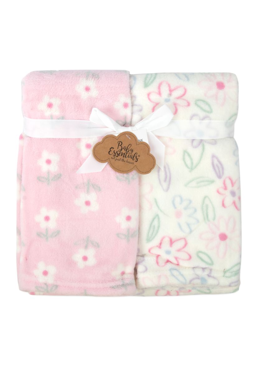 Baby 2-Pack Daisy Blankets