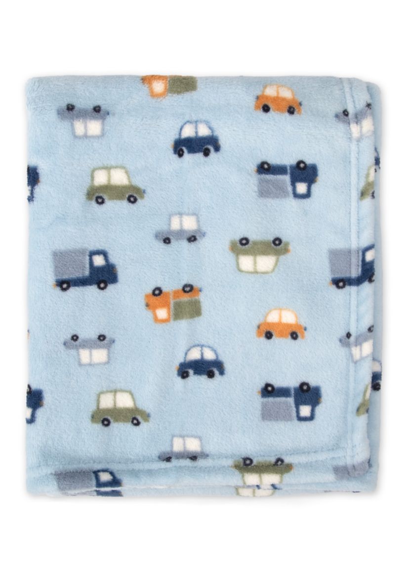 Baby 2-Pack Car and Stripe Blankets