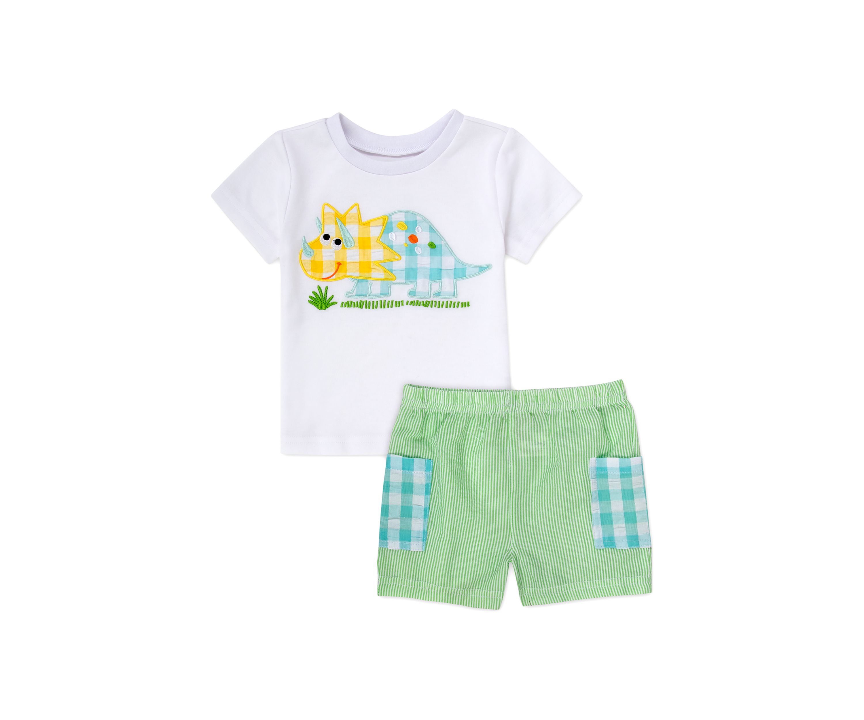 Baby Boys Seersucker T-Shirt and Shorts Set