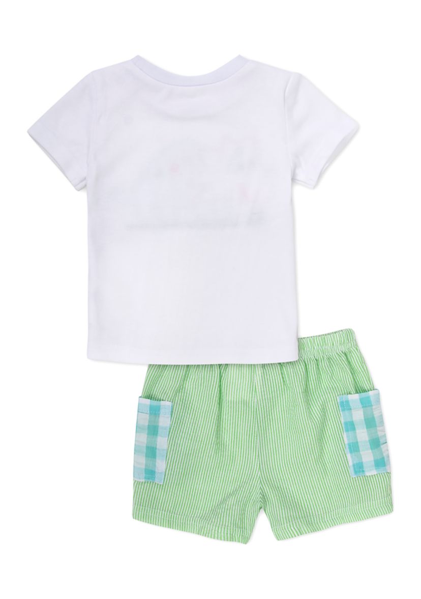 Baby Boys Seersucker T-Shirt and Shorts Set