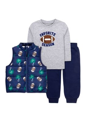 Baby Essentials Baby Boys Shirt Pants and Vest Set