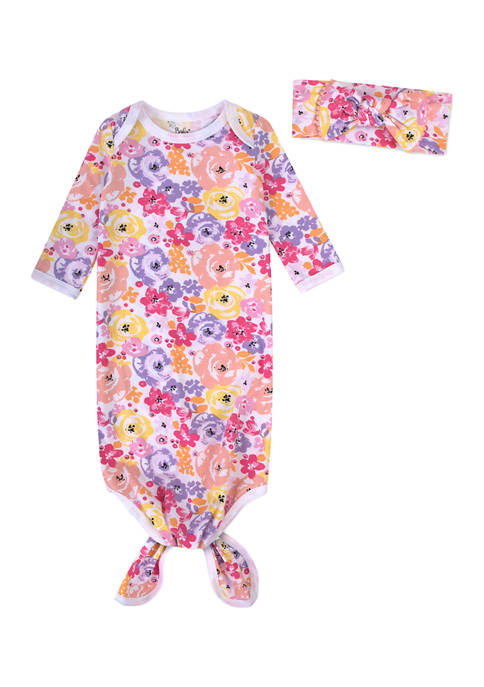 Baby Essentials Baby Girls Colorful Floral Swaddle Set