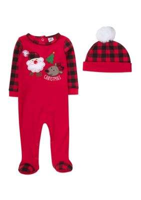 Baby Essentials Baby My First Christmas Footie Pajamas Set belk