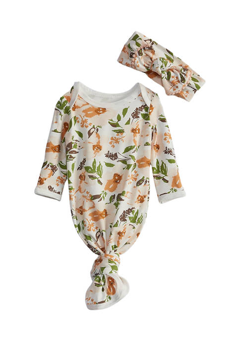Baby Essentials Baby Girls Leafy Floral Swaddle Set