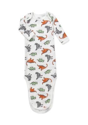 Baby Boys Dino Printed Sleep Bodysuit with Cap