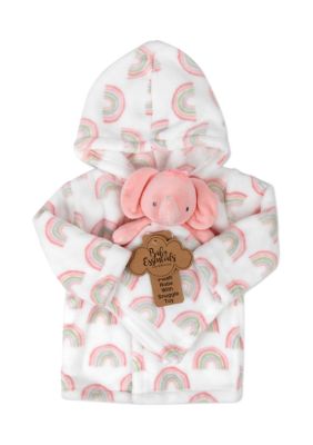Baby Girls Rainbow Printed Robe with Blanket