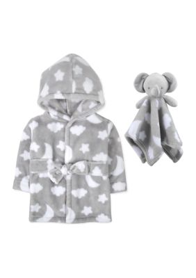 Baby Boys Celestial Printed Robe with Blanket