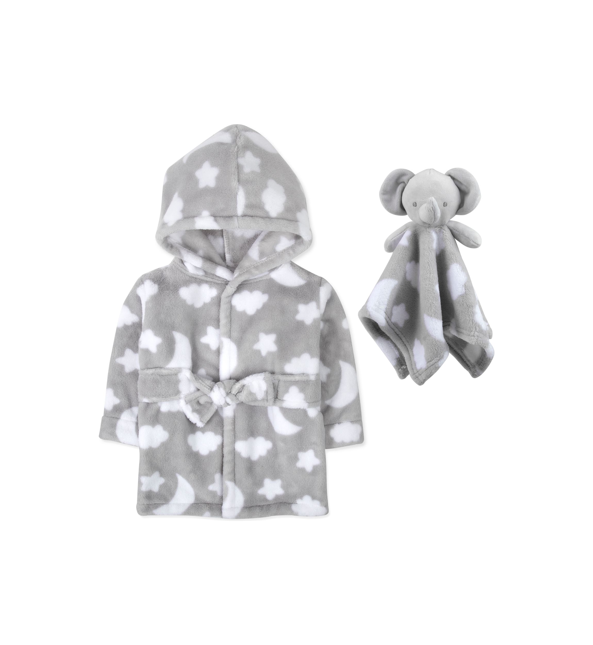 Baby Boys Celestial Printed Robe with Blanket