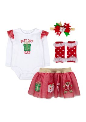 Baby Essentials Kids Baby Best Gift Ever Tutu Set, White, 9 Months