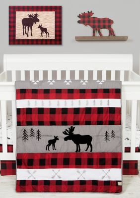 Trend Lab Baby Lumberjack Moose 3 Piece Crib Bedding Set Belk