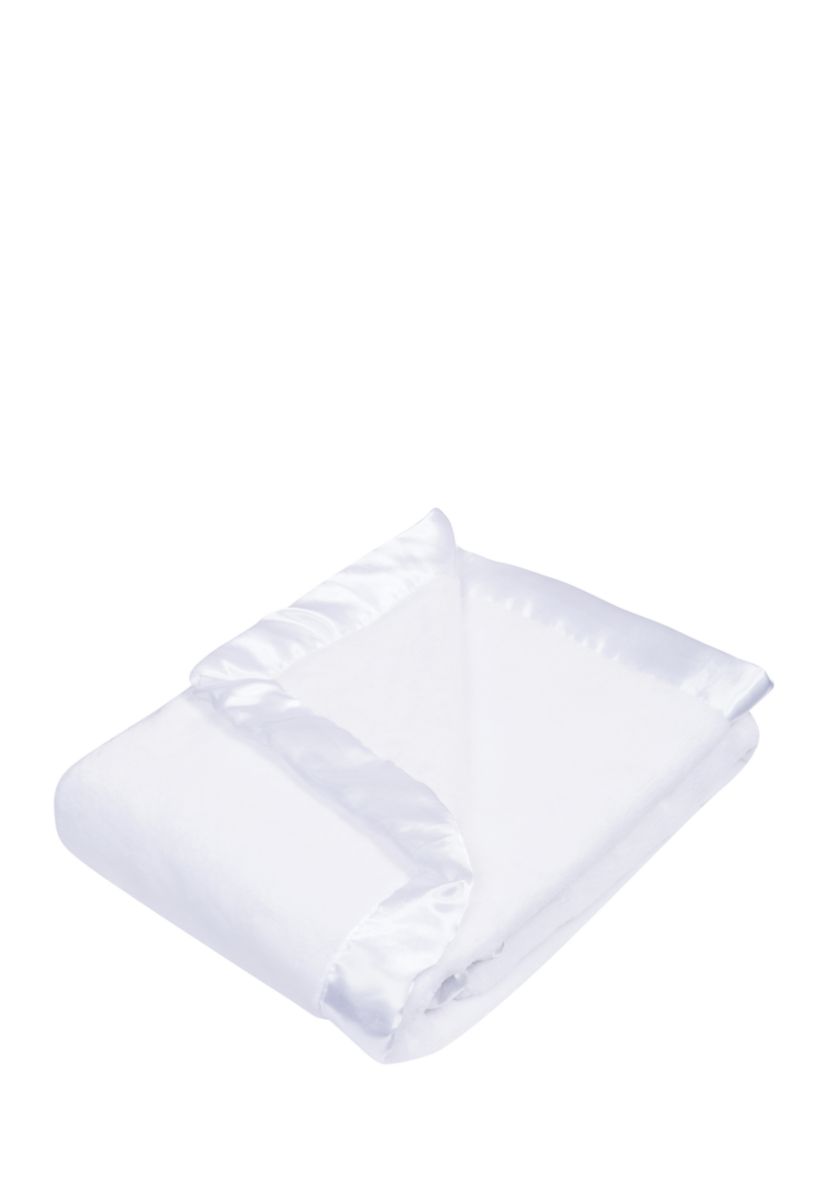 White Plush Baby Blanket