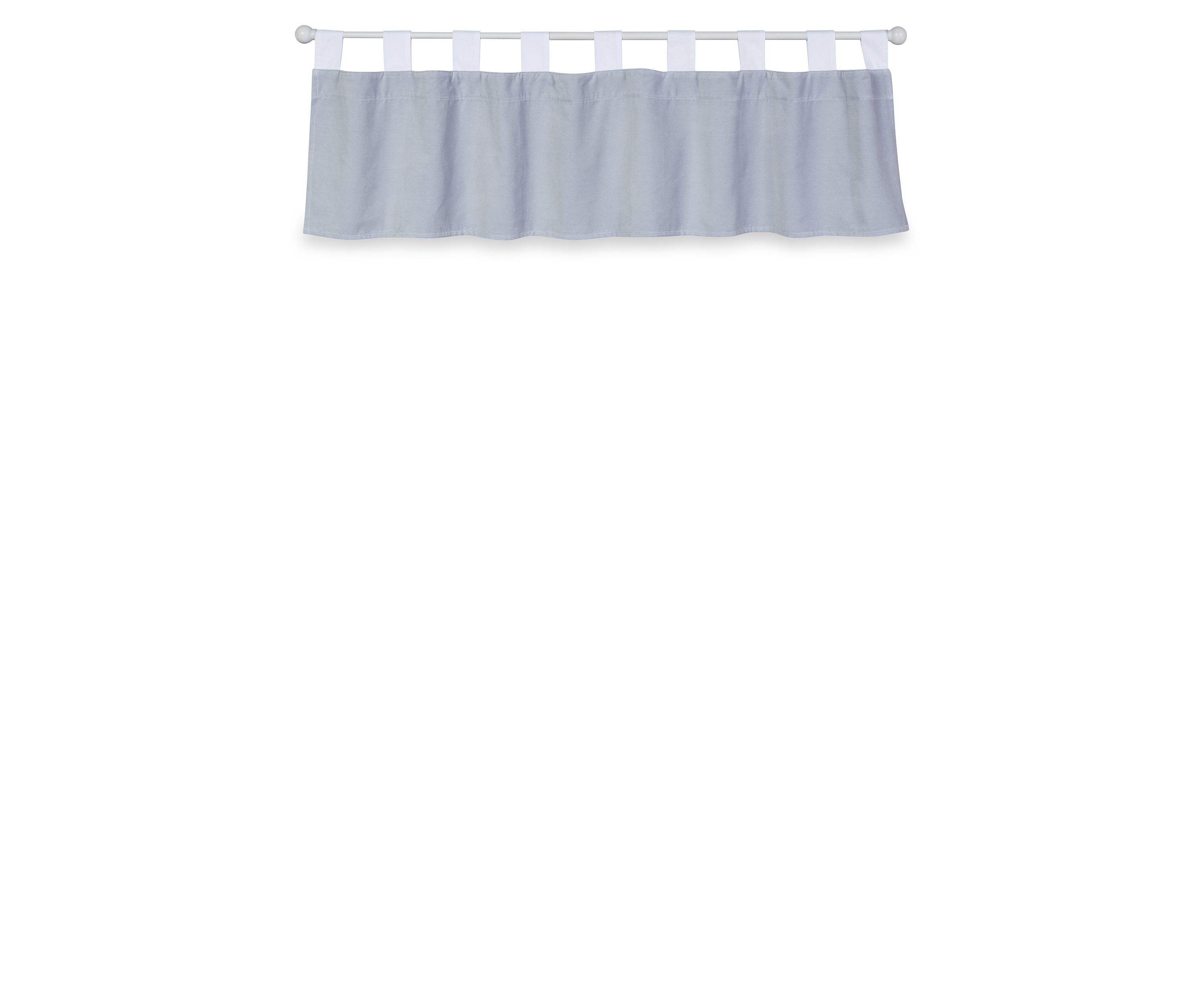 Gray Washed Velvet Window Valance