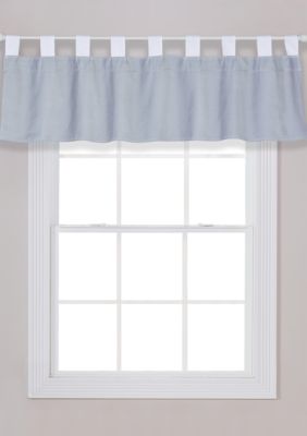 Gray Washed Velvet Window Valance