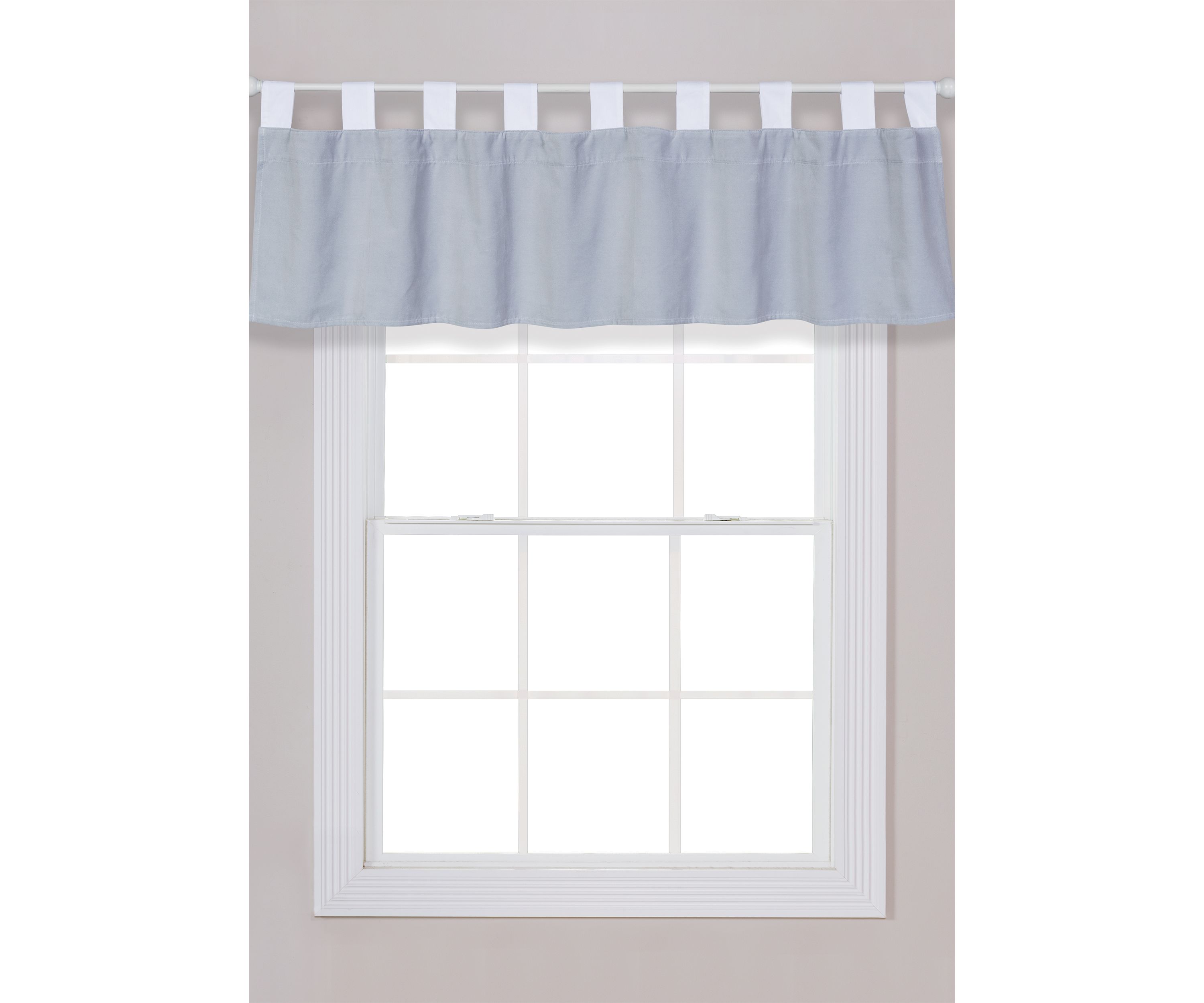 Gray Washed Velvet Window Valance
