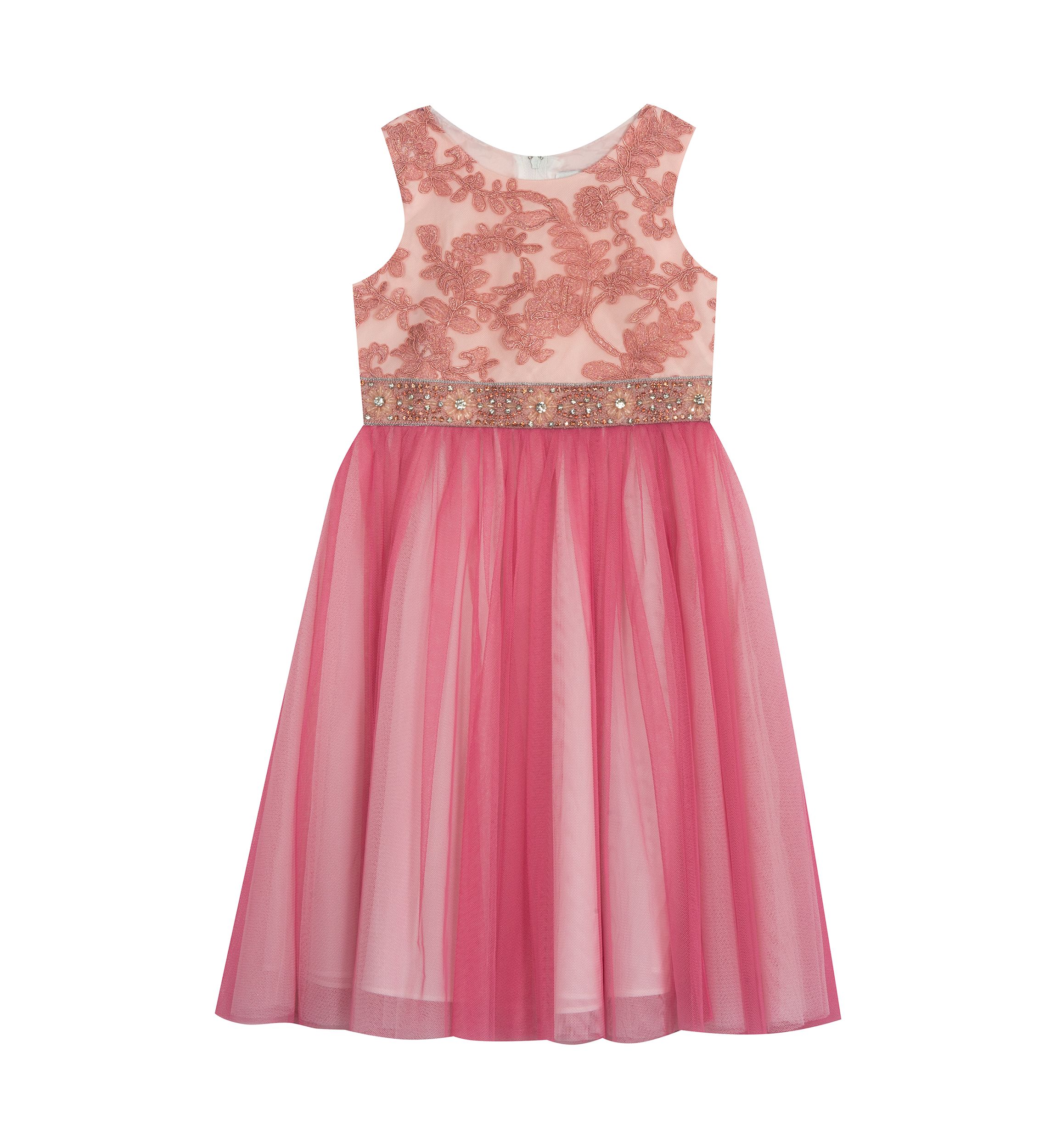 Toddler Girls Embroidered Mesh Dress