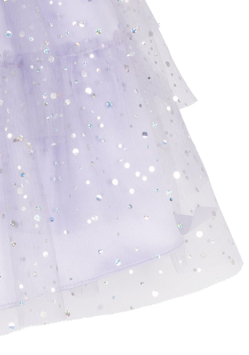 Toddler Girls Metallic Foil Dot Mesh Dress