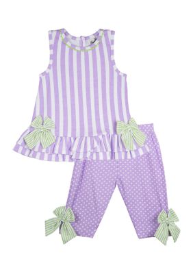 Bunny Applique Lavender Top and Legging Set - Best Dressed Tot - Baby and  Children's Boutique