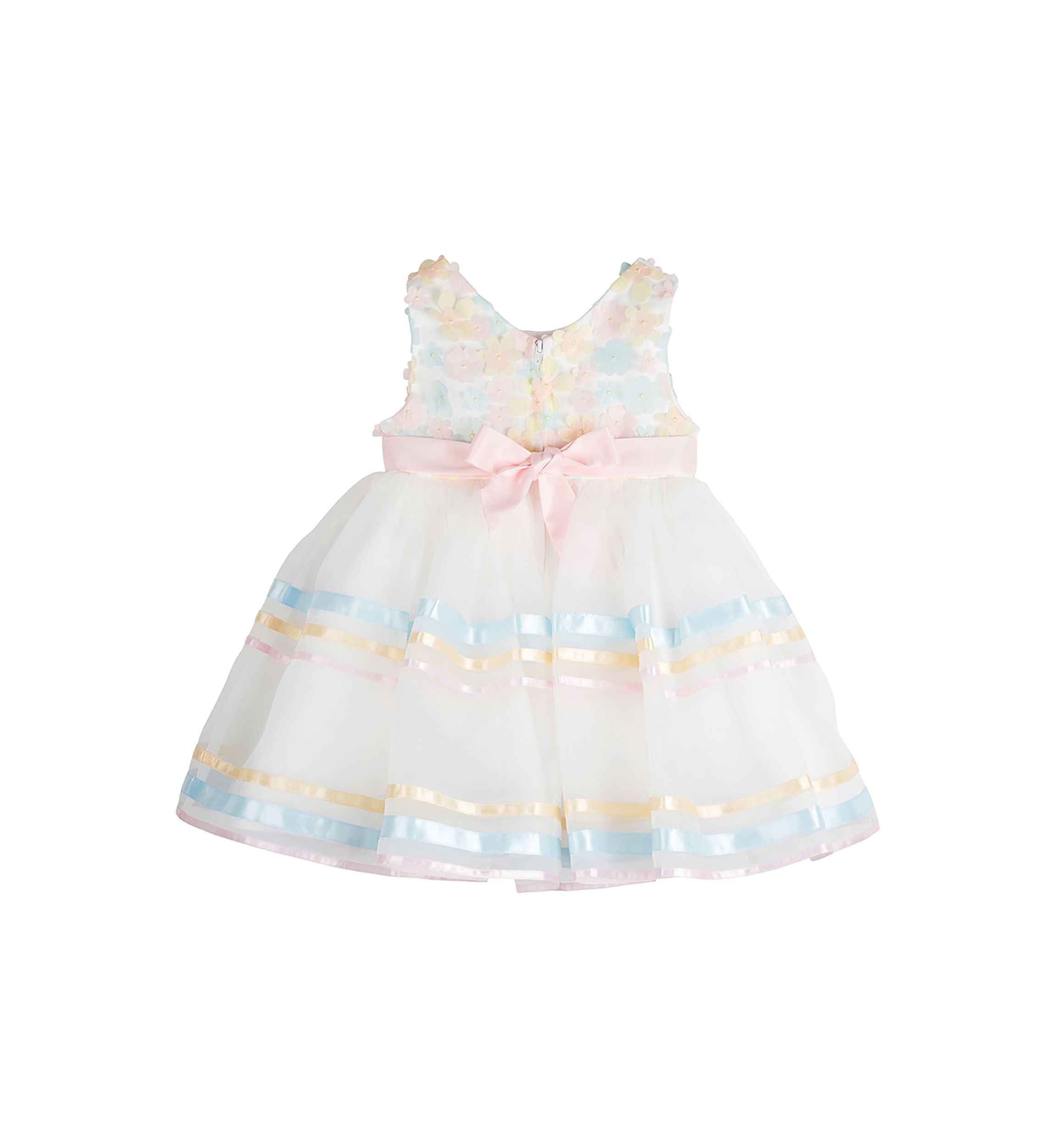 Toddler Girls 3D Floral Mesh Organza Dress