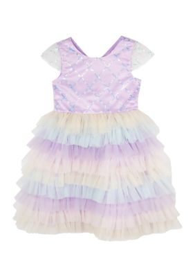 Rare Editions Toddler Girls Sequin Ruffle Dress