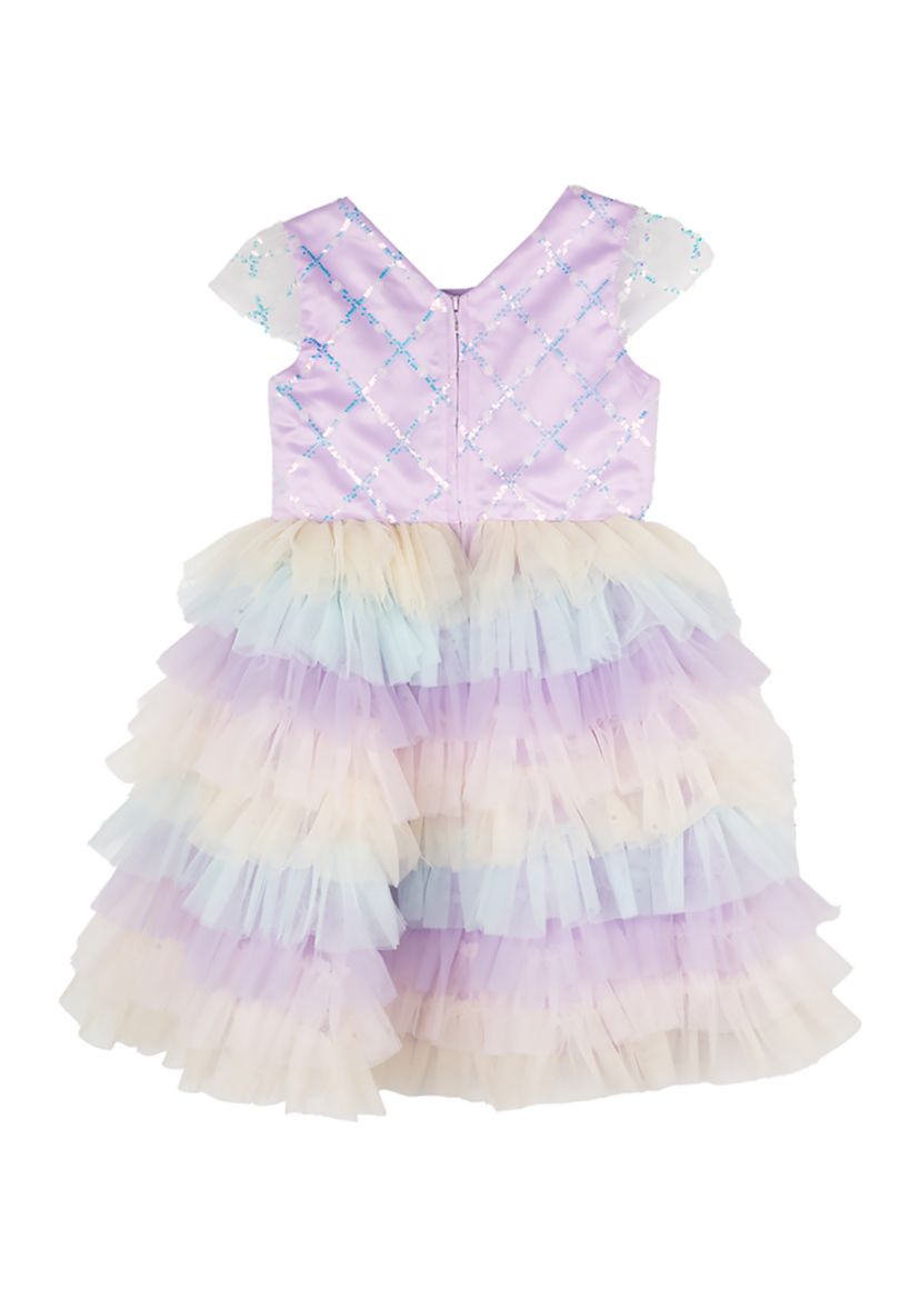 Toddler Girls Sequin Ruffle Dress